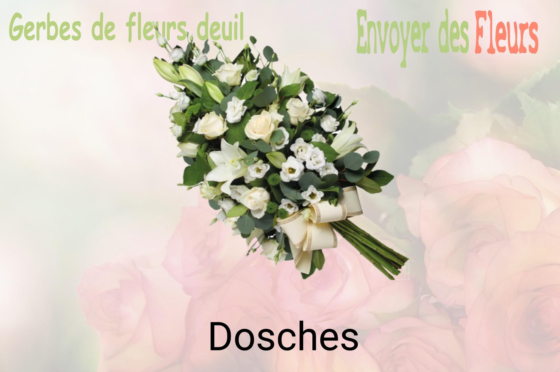 Gerbe de fleurs de deuil livrée à Dosches